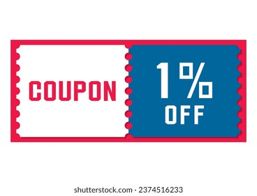 Illustration image of a simple discount coupon