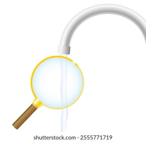 Illustration of an image of testing tap water