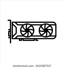 illustration image of vga icon with black and white flat outline style