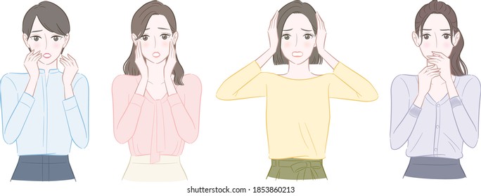 Illustration of impatient female office worker