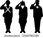 Illustration of Imperial Japanese Army soldiers saluting