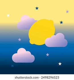 Illustration of the importance of vitamins and sleep for skin health.
