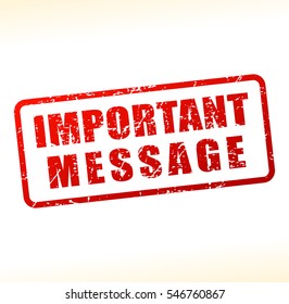 Illustration of important message text 