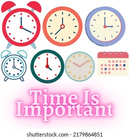 Illustration Important Thing About Time Everyone Stock Vector (Royalty ...