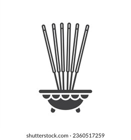illustration of incense, Incense is used for religious ceremonies, aromatherapy, and meditation.