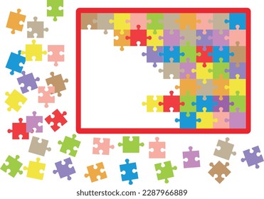 Illustration of an incomplete jigsaw puzzle