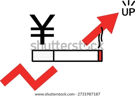 Illustration of an increase in cigarette prices