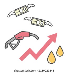 illustration of increasing price of gasoline