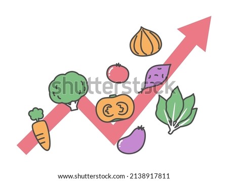 illustration of increasing price of vegetables