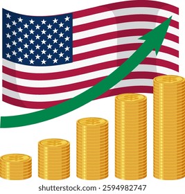 Illustration of increasing tariffs and economic growth