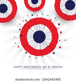 Illustration of Independence Day of America. Vector design of 4th of July celebration theme. Beautiful designs for Day of Freedom with USA flag concept. 