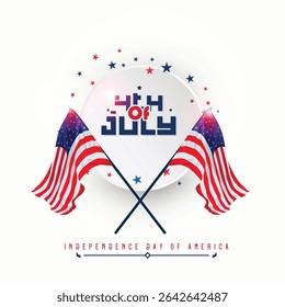 Illustration of Independence Day of America. Vector design of 4th of July celebration theme. Beautiful designs for Day of Freedom with USA flag concept. 