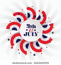 Illustration of Independence Day of America. Vector design of 4th of July celebration theme. Beautiful designs for Day of Freedom with USA flag concept. 