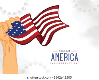 Illustration of Independence Day of America. Vector design of 4th of July celebration theme. Beautiful designs for Day of Freedom with USA flag concept. 
