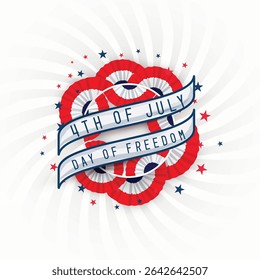 Illustration of Independence Day of America. Vector design of 4th of July celebration theme. Beautiful designs for Day of Freedom with USA flag concept. 
