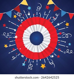 Illustration of Independence Day of America. Vector design of 4th of July celebration theme. Beautiful designs for Day of Freedom with USA flag concept. 