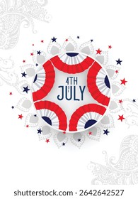 Illustration of Independence Day of America. Vector design of 4th of July celebration theme. Beautiful designs for Day of Freedom with USA flag concept. 