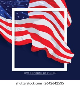 Illustration of Independence Day of America. Vector design of 4th of July celebration theme. Beautiful designs for Day of Freedom with USA flag concept. 