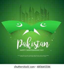 Illustration For Independence Day Celebration Of Pakistan.