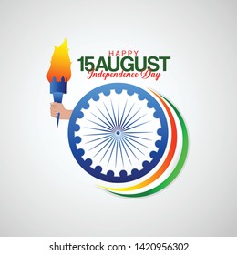 illustration of independence day in India celebration on August 15. vector design elements of the national day