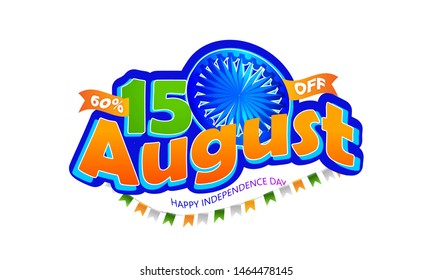 illustration for independence day in India celebration on August 15. 