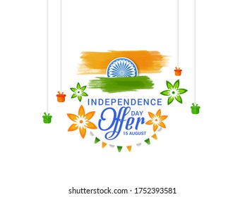 illustration of independence day in India celebration on August 15th