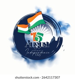 Illustration of Independence Day India concept. Vector design of 15th August National festival celebration. 