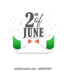 Illustration Of Independence Day Of Italy.