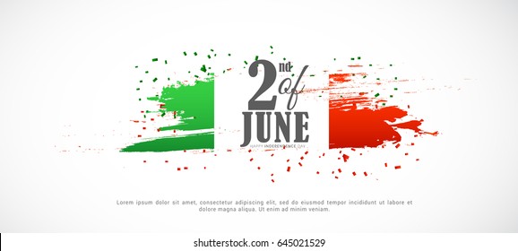 Illustration Of Independence Day Of Italy.