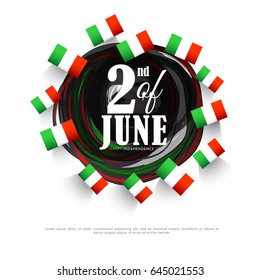 Illustration Of Independence Day Of Italy.