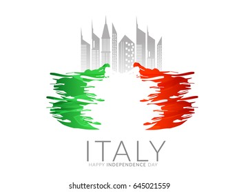 Illustration Of Independence Day Of Italy.