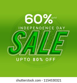 Illustration Of Independence Day Pakistan Sale Background.