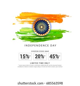 Illustration Of Independence Day Poster Or Banner Background.