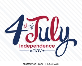 Illustration of Independence day of United states of America,4 July.