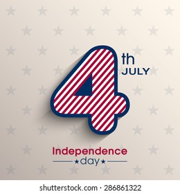 Illustration of Independence day of United states of America,4 July.