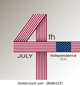 Illustration of Independence day of United states of America,4 July.