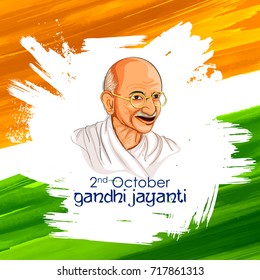 Illustration India Background 2nd October Gandhi Stock Vector (Royalty ...