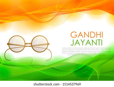 illustration of India background with Nation Hero and Freedom Fighter Mahatma Gandhi for Gandhi Jayanti