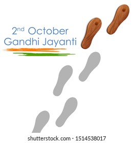 ilustração do fundo da Índia com Herói da Nação e Combatente da Liberdade Mahatma Gandhi para Gandhi Jayanti