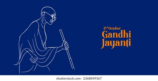 illustration of India background with Nation Hero and Freedom Fighter Mahatma Gandhi popularly known as Bapu for 2nd October Gandhi Jayanti