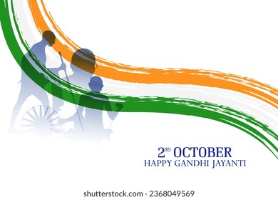 illustration of India background with Nation Hero and Freedom Fighter Mahatma Gandhi popularly known as Bapu for 2nd October Gandhi Jayanti