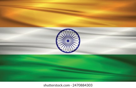 Illustration of India Flag and Editable vector India Country Flag