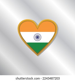 Illustration of India flag Template