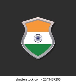 Illustration of India flag Template