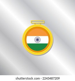 Illustration of India flag Template