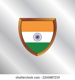 Ilustración de la plantilla de la bandera de la India