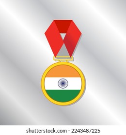 Illustration of India flag Template