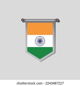Ilustración de la plantilla de la bandera de la India