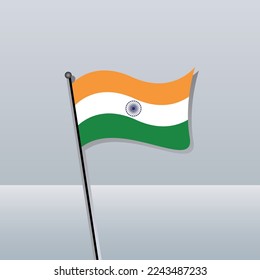 Ilustración de la plantilla de la bandera de la India