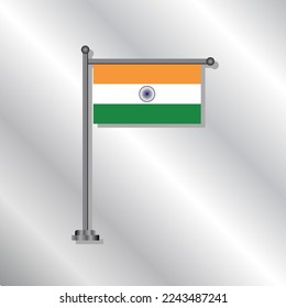 Ilustración de la plantilla de la bandera de la India